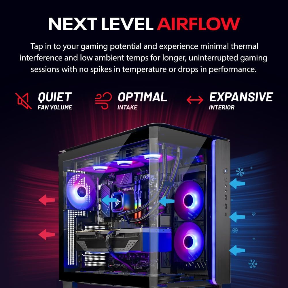 Skytech Gaming King 95 Desktop PC, Intel i7 14700F 2.1 GHz (5.3GHz), NVIDIA RTX 5070 Ti 16GB, 2TB Gen4 NVMe SSD, 32GB DDR5 RAM 6000 RGB, 850W Gold PSU, 360mm ARGB AIO, Wi-Fi, Win 11