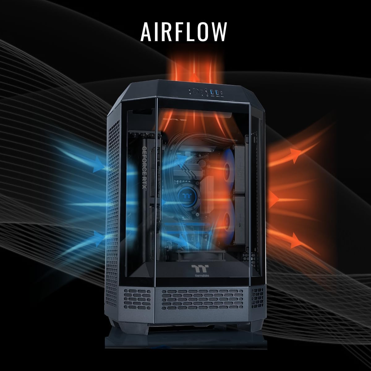 Thermaltake LCGS Reactor u2670T Gaming Desktop (Intel® Core™ Ultra 7 265KF, 32GB 6400MT/s DDR5 RGB Memory, NVIDIA GeForce® RTX 5070 Ti, 2TB NVMe M.2, WiFi, Windows 11) T3BK-B860-57T-LCS