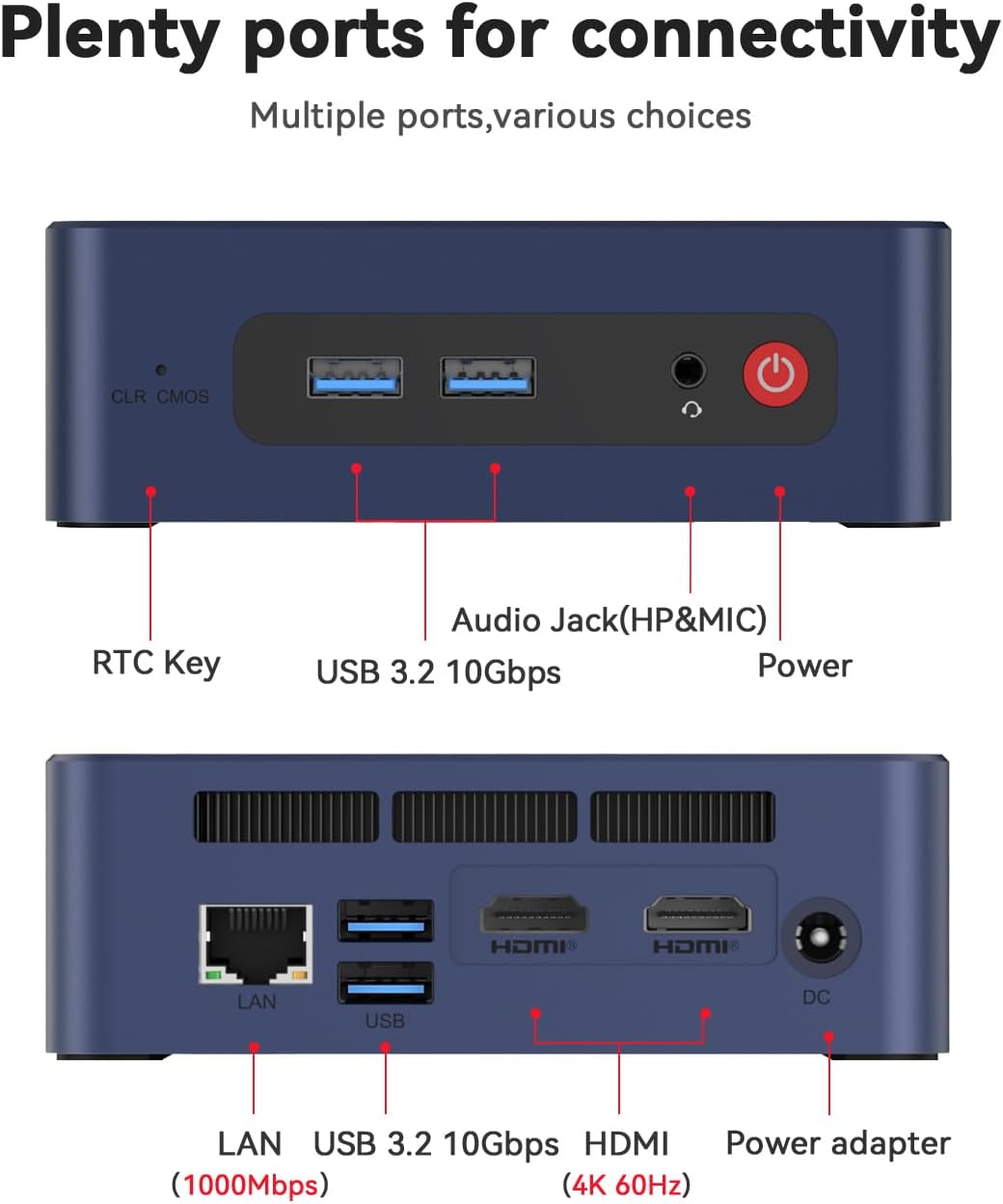 Beelink SER3 Mini PC, AMD Ryzen 3 3200U(14nm, 2C/4T) up to 3.5GHz, Mini Gaming Computer 16GB DDR4 RAM 500GB PCIE3.0 X4 SSD, Micro PC 4K@60Hz Dual Display, Mini Computer WiFi6/BT5.2/HTPC/W-11 Pro
