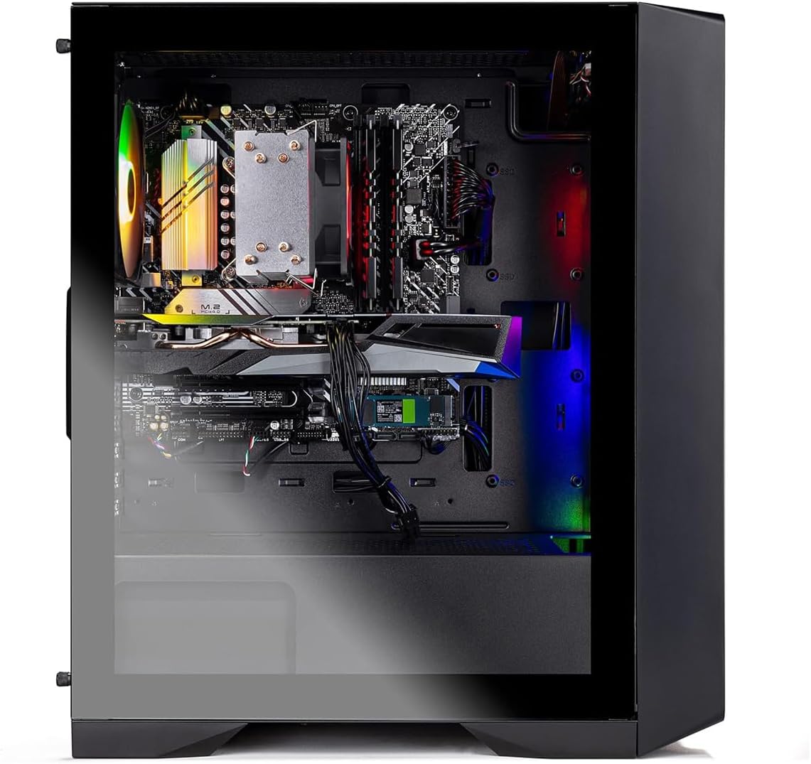 Skytech Gaming Nebula Gaming PC, AMD Ryzen 5 5500 3.6GHz, NVIDIA RTX 5060 Ti 16GB VRAM, 1TB Gen4 NVMe SSD, 32GB DDR4 RAM 3200, 650W Gold PSU, WI-FI 5, Windows 11, Desktop