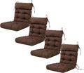 ARTPLAN Patio Chair Cushion,Tufted Adirondack Outdoor Chair Cushion,Wicker High Back Outdoor Seat Cushion,Set of 4,21'X21'X4' (4 Pack)