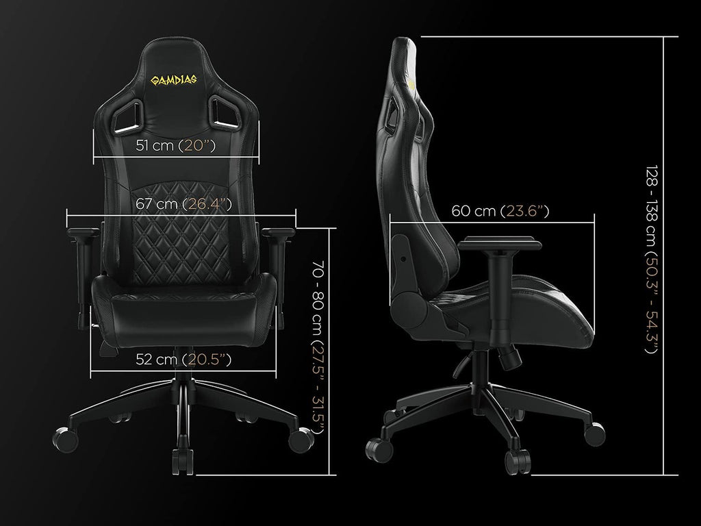GAMDIAS Aphrodite EF1 Gaming Chair, High Back Headrest and Lumbar with Ergonomic Racing Seat, Black (Aphrodite EF1 Black/Black)