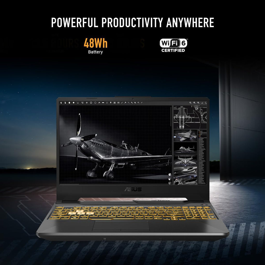 ASUS TUF Gaming A15 Gaming Laptop, 15.6' FHD 144Hz Display, NVIDIA® GeForce RTX™ 3050, AMD Ryzen™ 5 7535HS, 8GB DDR5, 512GB PCIe® Gen4 NVMe™ SSD, Wi-Fi 6, Windows 11, FA506NC-ES51