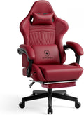 GTPLAYER Gaming Chair for Adults, Ergonomic Video Game Chairs, Footrest & Linkage Armrest, Reclining High Back Silla Gamer with Speakers for Home Office, Ace Pro, Wine Red