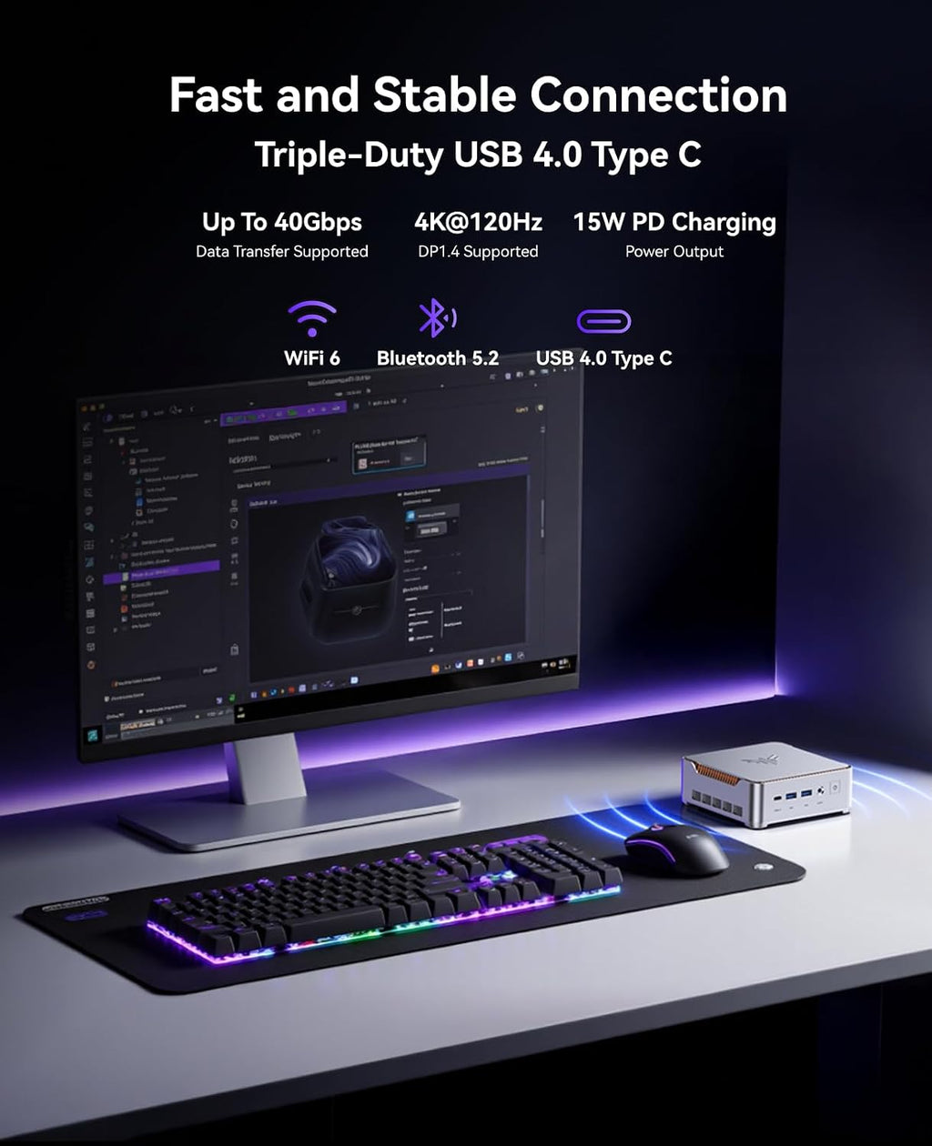 KAMRUI Hyper H2 Mini PC, Intel Core i7-13620H Mini Computers (10C/16T, 4.9GHz), 32GB RAM 1TB PCle4.0 SSD Micro Desktop PC, Triple 4K Display, USB4-C, WiFi6, BT5.2, Business Office Home