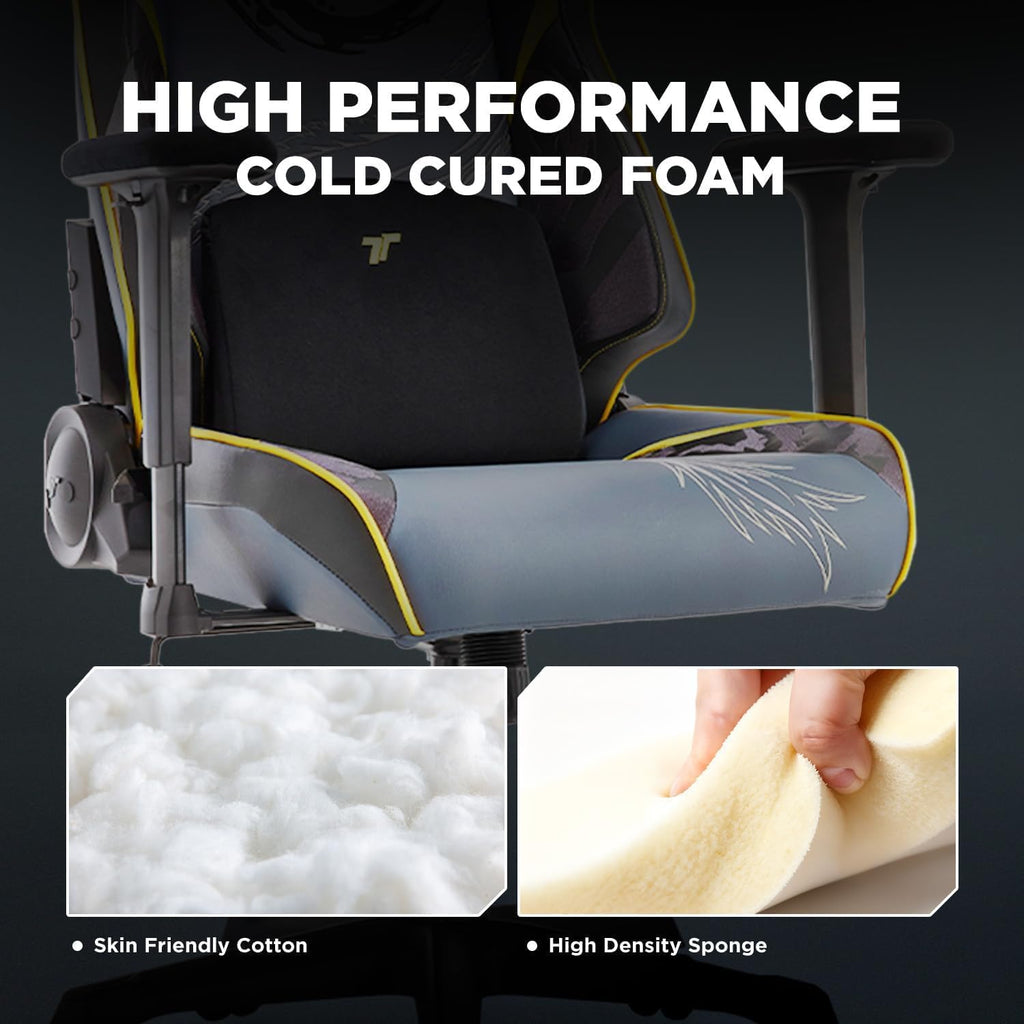 TTRACING Guardian Jujutsu Kaisen Geto Ergonomic Gaming Chair: Built-in Lumbar Support - Widened Seat Base - High Density Foam Cushions - Adjustable 135 Degree Recline - 4D Armrests - PU Leather