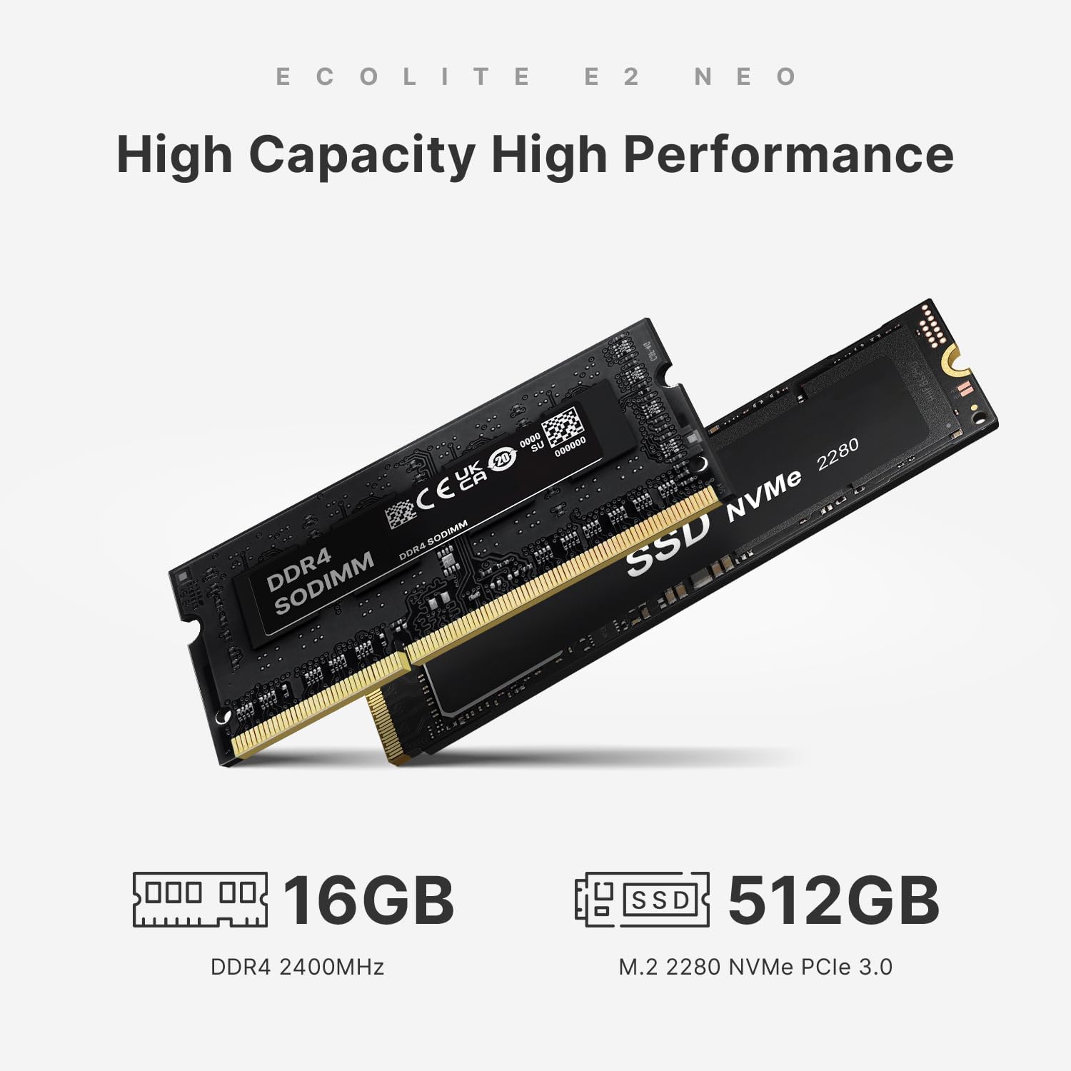 BOSGAME E2 Mini PC, AMD Ryzen 5 3500U (up to 3.7GHz), 16GB DDR4 RAM 512GB NVMe SSD, Desktop Computer 4K Triple Display via Dual HDMI & USB-C, WiFi 5, BT 5.0, Small Form Factor Business Office PC