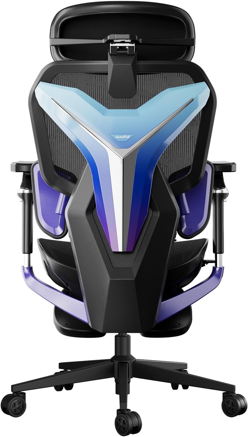 Autofull G7 Gaming Chair - 3-Zone Lumbar, 22-Point Adjustment, Breathable Mesh, Custom Backplate, 720° Armrests, BIFMA Certified Ergonomic, 140° Recline, IGR Certified, Niko Endorsed - Gift for Gamers