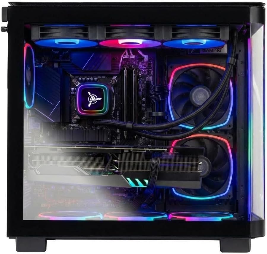 Skytech Gaming King 95 Gaming PC, AMD Ryzen 7 7800X3D 4.2GHz, AMD RX 9070XT 16GB VRAM, 1TB Gen4 NVMe SSD, 24GB DDR5 RAM 6000, 850W Gold ATX 3 PSU, 360 ARGB AIO, WI-FI 5, Windows 11, Desktop