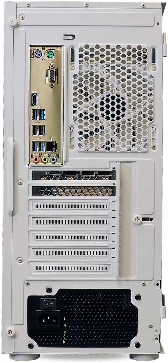 ViprTech Ghost 2.0 Gaming PC - AMD Ryzen 7 (4.1Ghz Turbo), RTX 3060 12GB, 16GB DDR4 RAM, 1TB SSD, 700W PSU, VR-Ready, Streaming, WiFi BT, RGB, Win 11, Desktop Computer White