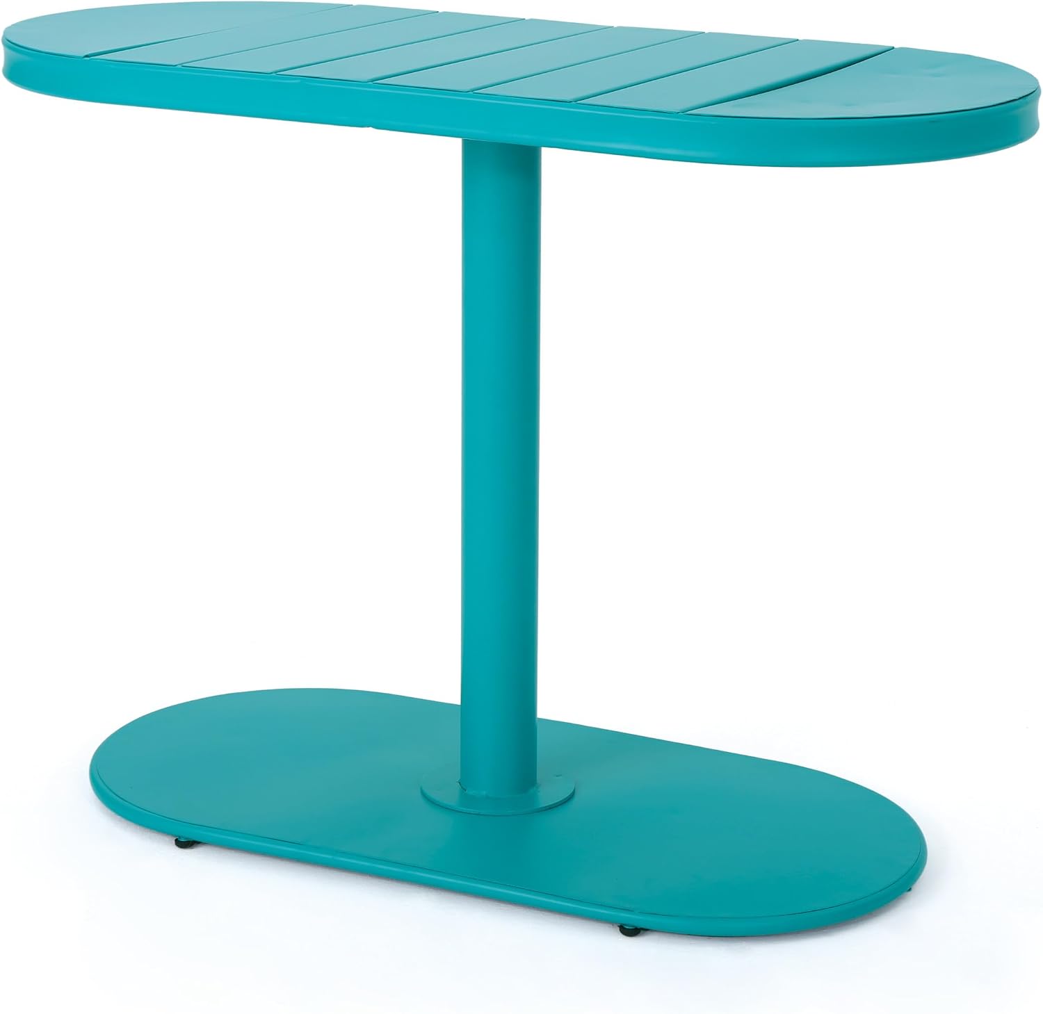 Christopher Knight Home Adley Outdoor Bistro Set, 3-Piece Bistro Table and Chair Set of 2, Patio Furniture Set with Iron Frame, Outdoor Metal Bistro Dining Set, Poolside/Garden Cafeteria, Teal