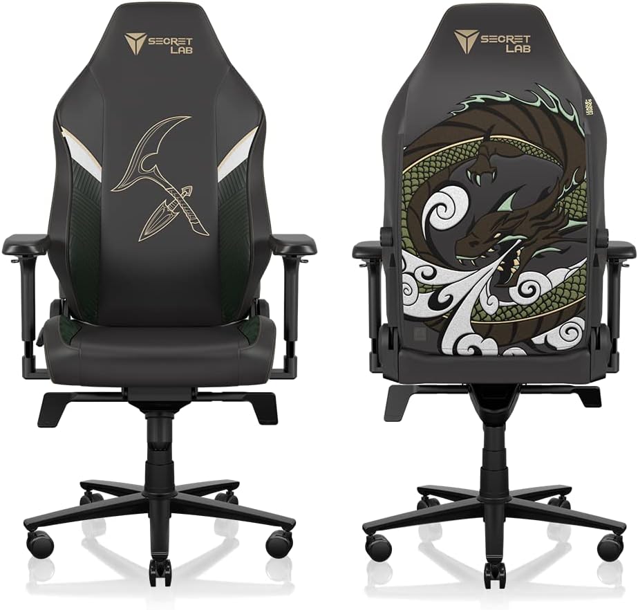 Secretlab Titan Evo Akali Gaming Chair - Reclining & Heavy Duty Computer Chair with 4D Armrests - Magnetic Head Pillow & Lumbar Support - Big and Tall 395 lbs 395 lbs - Black - Leatherette