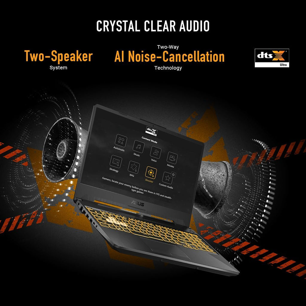 ASUS TUF Gaming A15 Gaming Laptop, 15.6' FHD 144Hz Display, NVIDIA® GeForce RTX™ 3050, AMD Ryzen™ 5 7535HS, 8GB DDR5, 512GB PCIe® Gen4 NVMe™ SSD, Wi-Fi 6, Windows 11, FA506NC-ES51