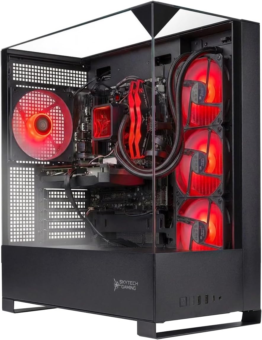 Skytech Gaming Shadow 5 Gaming PC, AMD Ryzen 7 7700 3.8GHz, NVIDIA RTX 5070 12GB VRAM, 1TB NVMe SSD, 32GB DDR5 RAM 6000, 750W Gold PSU, 360 ARGB AIO, WI-FI 5, Windows 11, Desktop