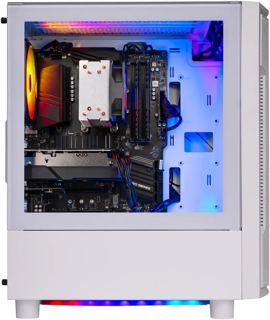 Skytech Gaming Archangel Desktop PC, Ryzen 5 5500 3.6 GHz (4.2GHz), NVIDIA RTX 3050 6GB, 1TB NVMe SSD, 16GB DDR4 RAM 3200, 650W Gold PSU, Wi-Fi, Win 11