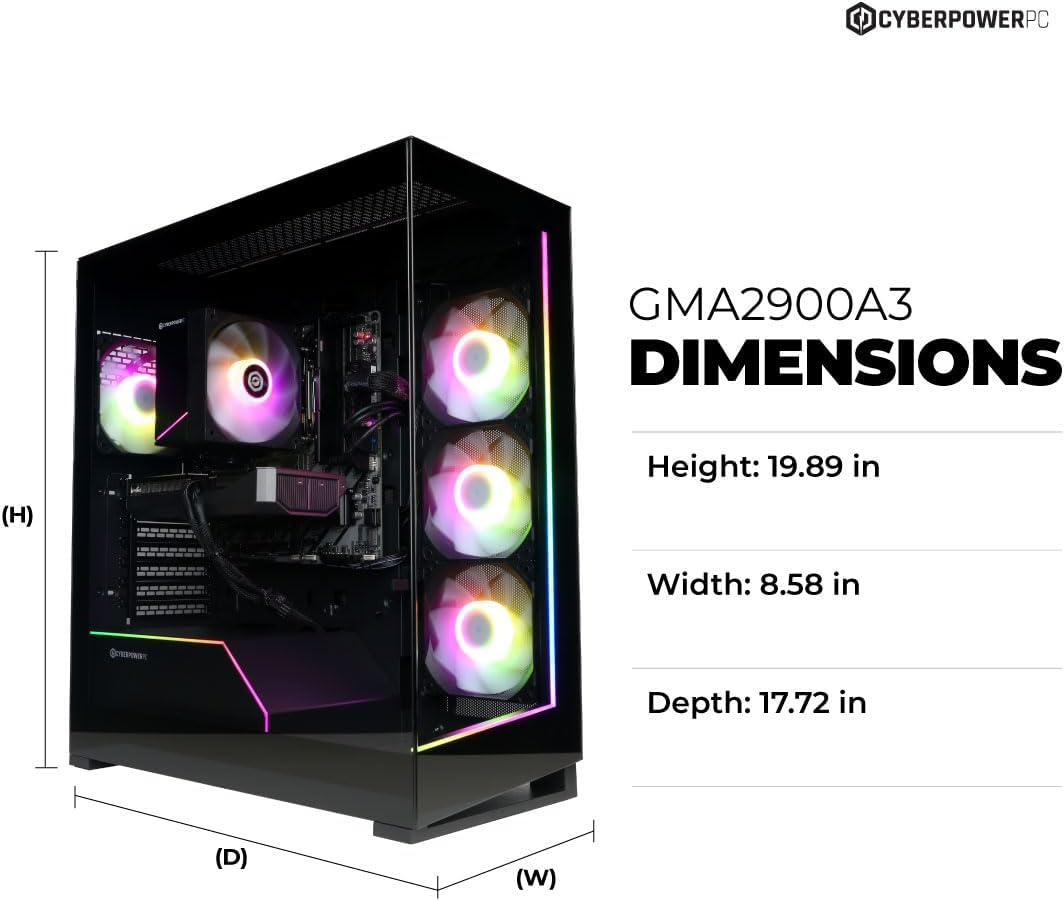 CyberPowerPC Gamer Master Gaming PC, AMD Ryzen 7 8700F 4.1GHz, GeForce RTX 5060 Ti 8GB, 16GB DDR5, 1TB PCIe 4.0 SSD, WiFi Ready & Windows 11 Home (GMA2900A3)