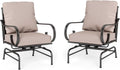 Sophia & William Extra Large & High Back Patio Furniture Set Metal Modern Outdoor Conversation Sets with Motion Chairs