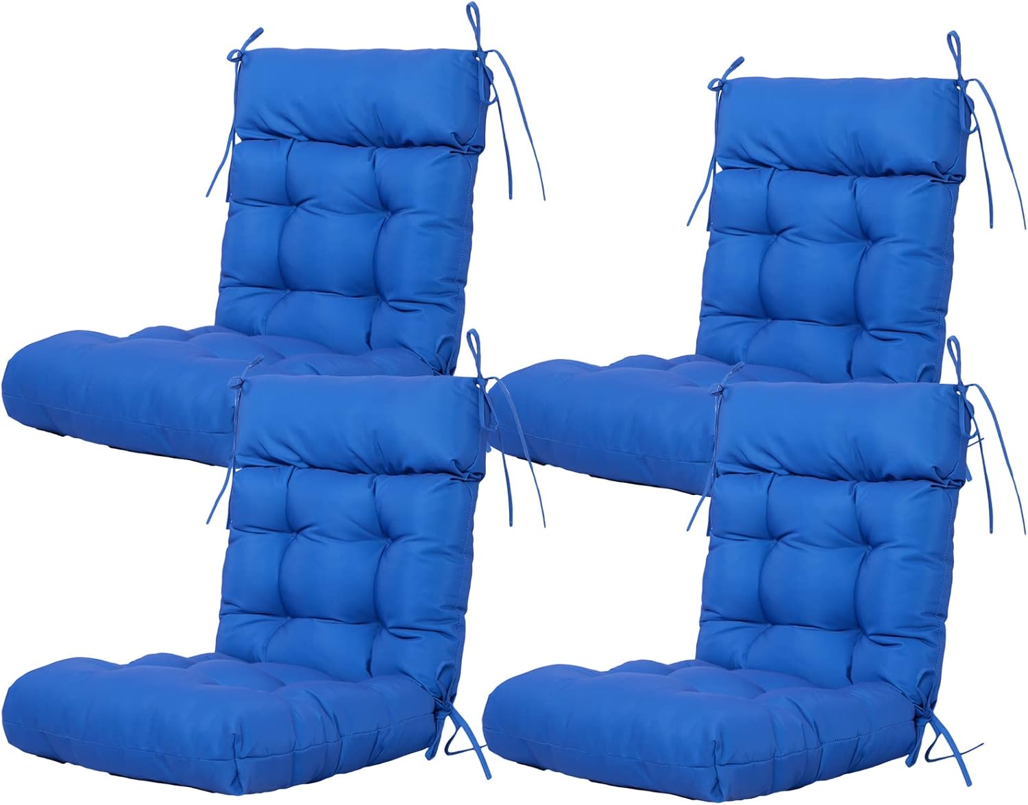 ARTPLAN Patio Chair Cushion,Tufted Adirondack Outdoor Chair Cushion,Wicker High Back Outdoor Seat Cushion,Set of 4,21'X21'X4' (4 Pack)