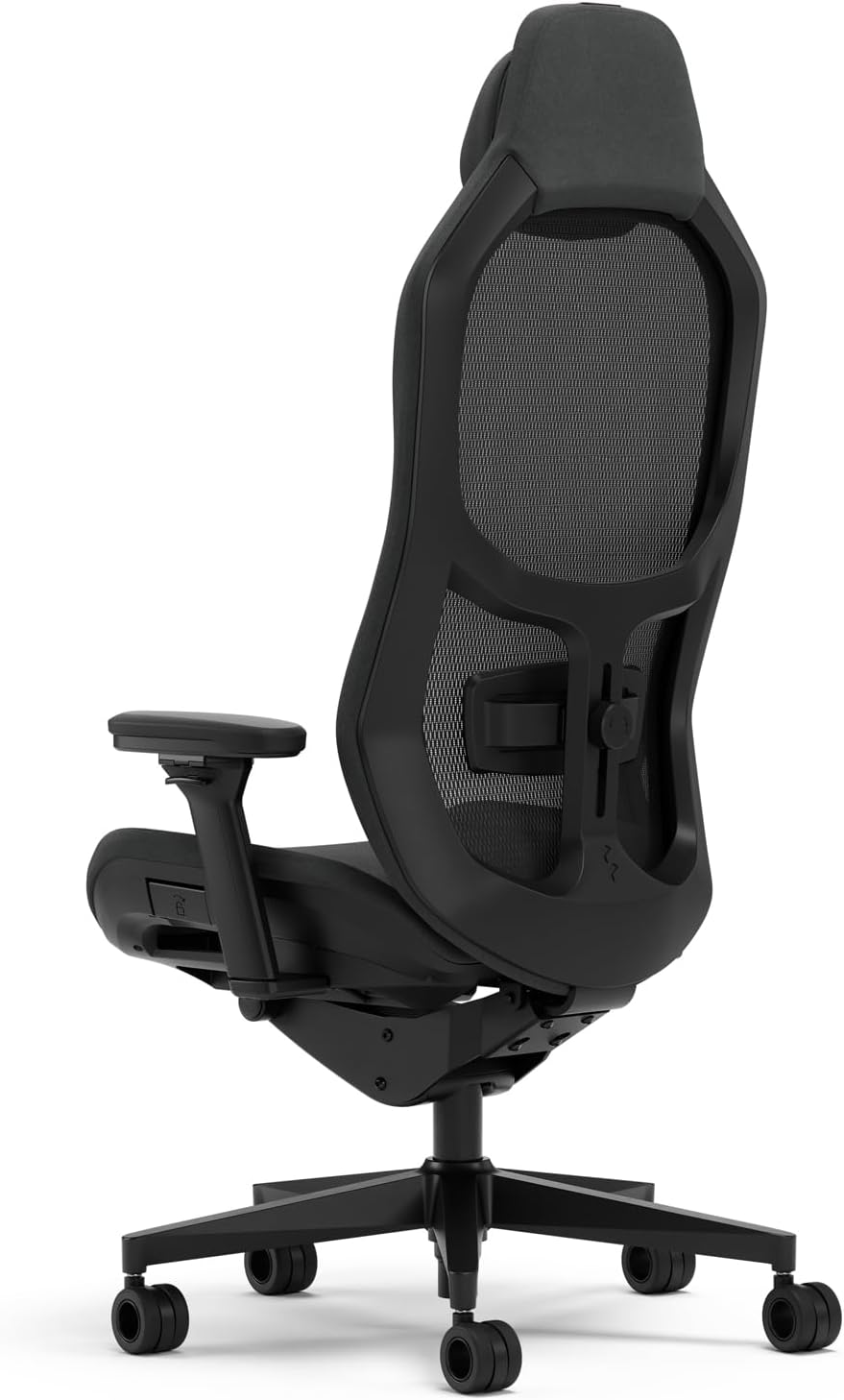 Fractal Design Refine Mesh Dark Gaming Chair - Ergonomic Office Desk Chair Functionality with 4D Adjustable Armrests, High-Back Support, Lumbar Cushion, and Breathable Mesh
