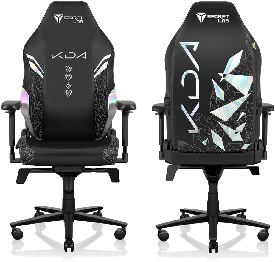 Secretlab Titan Evo K/DA All Out Gaming Chair - Reclining - Ergonomic & Comfortable Computer Chair with 4D Armrests - Magnetic Head Pillow & Lumbar Support - Small - Black - Leatherette