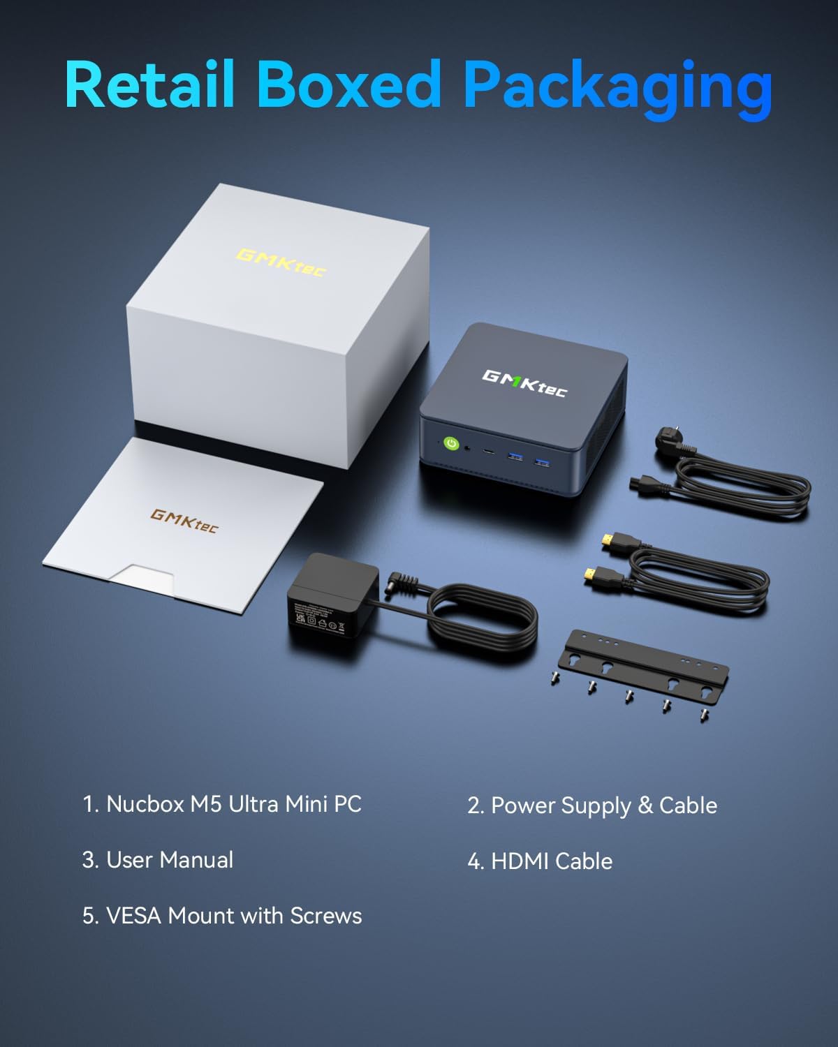 GMKtec M5 Ultra Gaming Mini PC Ryzen 7 7730U (Upgraded 7430U/ 5825U), 32GB RAM 512GB SSD Dual NIC LAN 2.5GbE Desktop Computers, Triple 4K Display, WiFi 6E, USB-C, BT 5.2, DP, HDMI 2.0