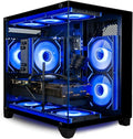 Panorama RTX 5050, AMD Ryzen 7 5700X Processor, 16GB RAM, 512GB Gen4 NVMe SSD, WiFi 6E + BT, RGB Gamer Keyboard + Mouse, HDMI + DP, Windows 11 Pro, Best Prebuilt Gaming Desktop Tower PC Computer