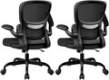 BESTFAIR Office Chair Ergonomic Desk Chair, Breathable Mesh Comfy Chair with Lumbar Support, Computer Chair, Home Desk Chair with Flip-up Armrests, Gaming Chair for Adults Home Office