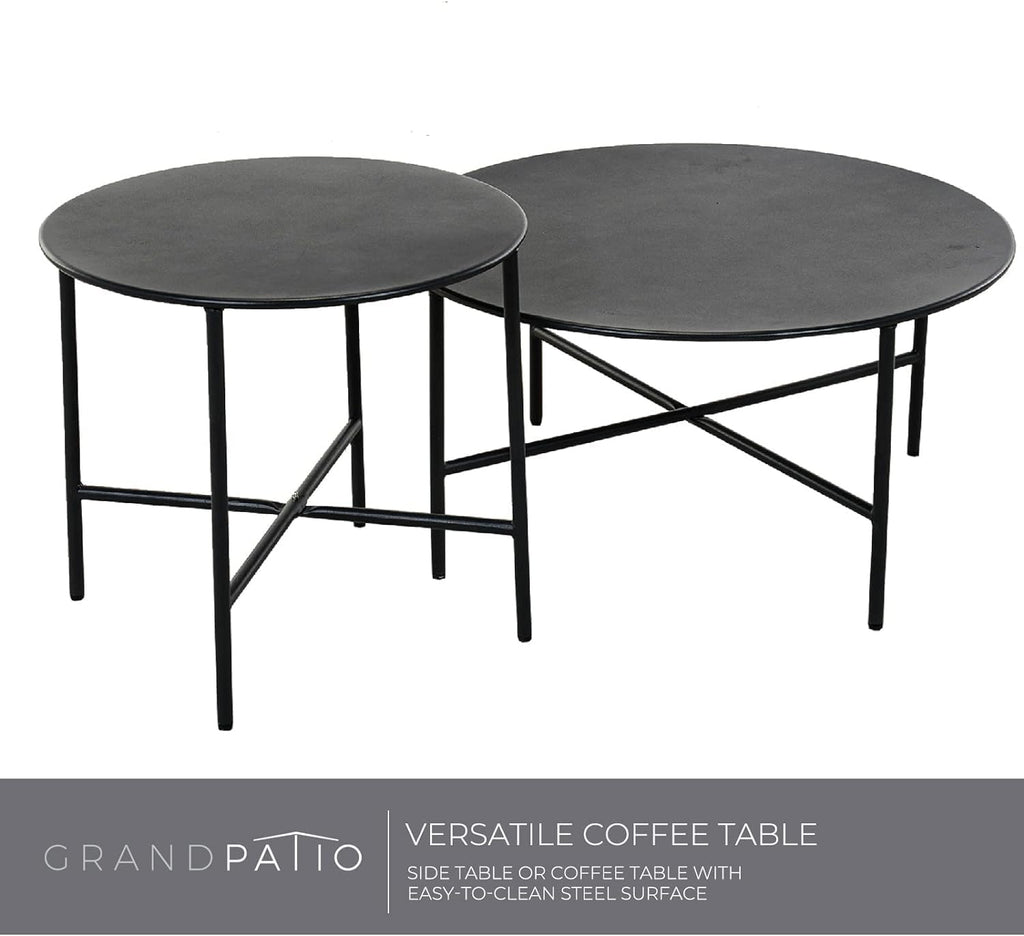 Grand patio Patio Furniture Set, Outdoor Wicker Patio Conversation Seating Chair with Cushions and Coffee Table, Boho Seating Chat Set for Indoor Outdoor, Balcony, Porch, Garden, Deck
