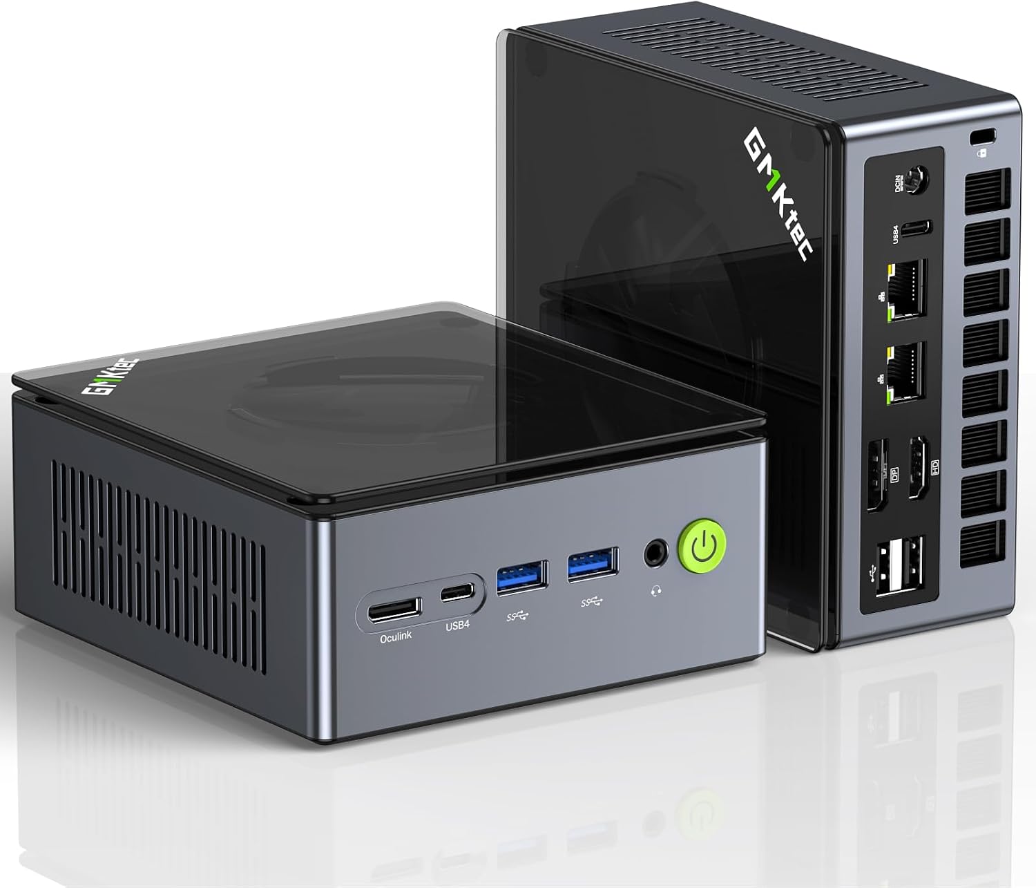 GMKtec Mini PC Gaming, M7 AMD Ryzen 7 PRO 6850H (8C/16T 4.70Ghz) Dual NIC LAN 2.5G Desktop Computer, 32GB DDR5 RAM + 512GB Hard Drive PCle SSD, Dual USB4, HDMI 2.1, USB-C