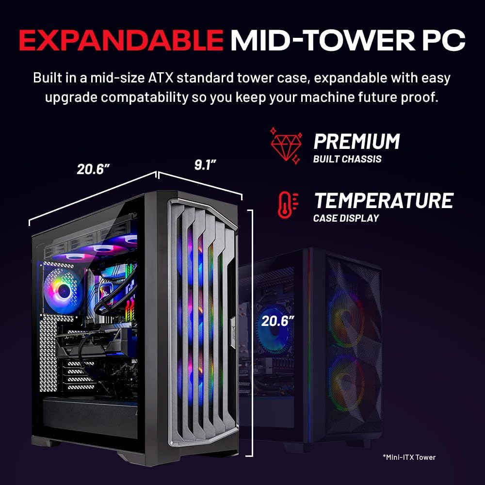 Skytech Gaming Legacy 4 Gaming PC, Intel Ultra 9 285K 5.5GHz, NVIDIA RTX 5080 16GB VRAM, Z890 Board, 2TB Gen4 NVMe SSD, 64GB DDR5 RAM 6000, 1000W Gold ATX 3 PSU, 420 ARGB AIO, WI-FI 7, Windows 11