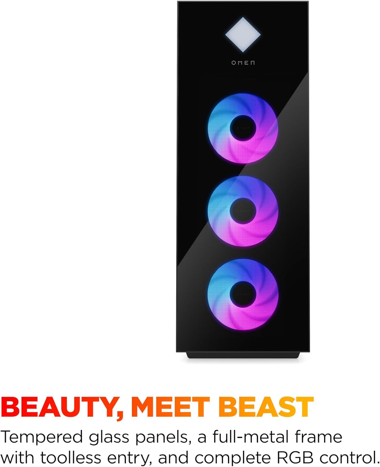 HP OMEN 45L Gaming Desktop, Intel Core Ultra 7 265K, 32 GB RAM, 1 TB SSD, NVIDIA GeForce RTX 5070 Ti, Windows 11 Pro, Microsoft Copilot, Tempered Glass, GT22-3060 (2025)