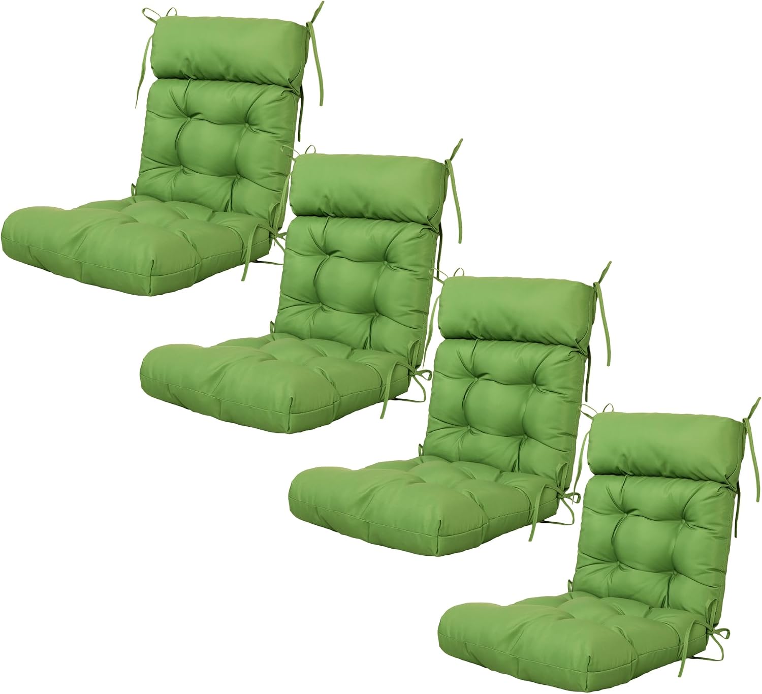 ARTPLAN Patio Chair Cushion,Tufted Adirondack Outdoor Chair Cushion,Wicker High Back Outdoor Seat Cushion,Set of 4,21'X21'X4' (4 Pack)