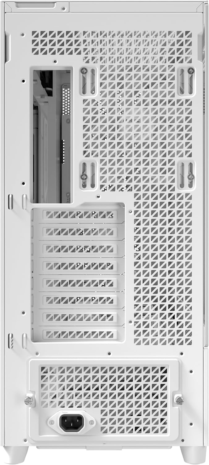 Antec Flux Pro White, 6 x PWM Fans Included, High-Airflow Front Panel with Birch Wood, iShift PSU 90° Mount, USB3.0 x 2, Type-C, 420mm Radiator Support, Temp. Display, Full-Tower E-ATX PC Case