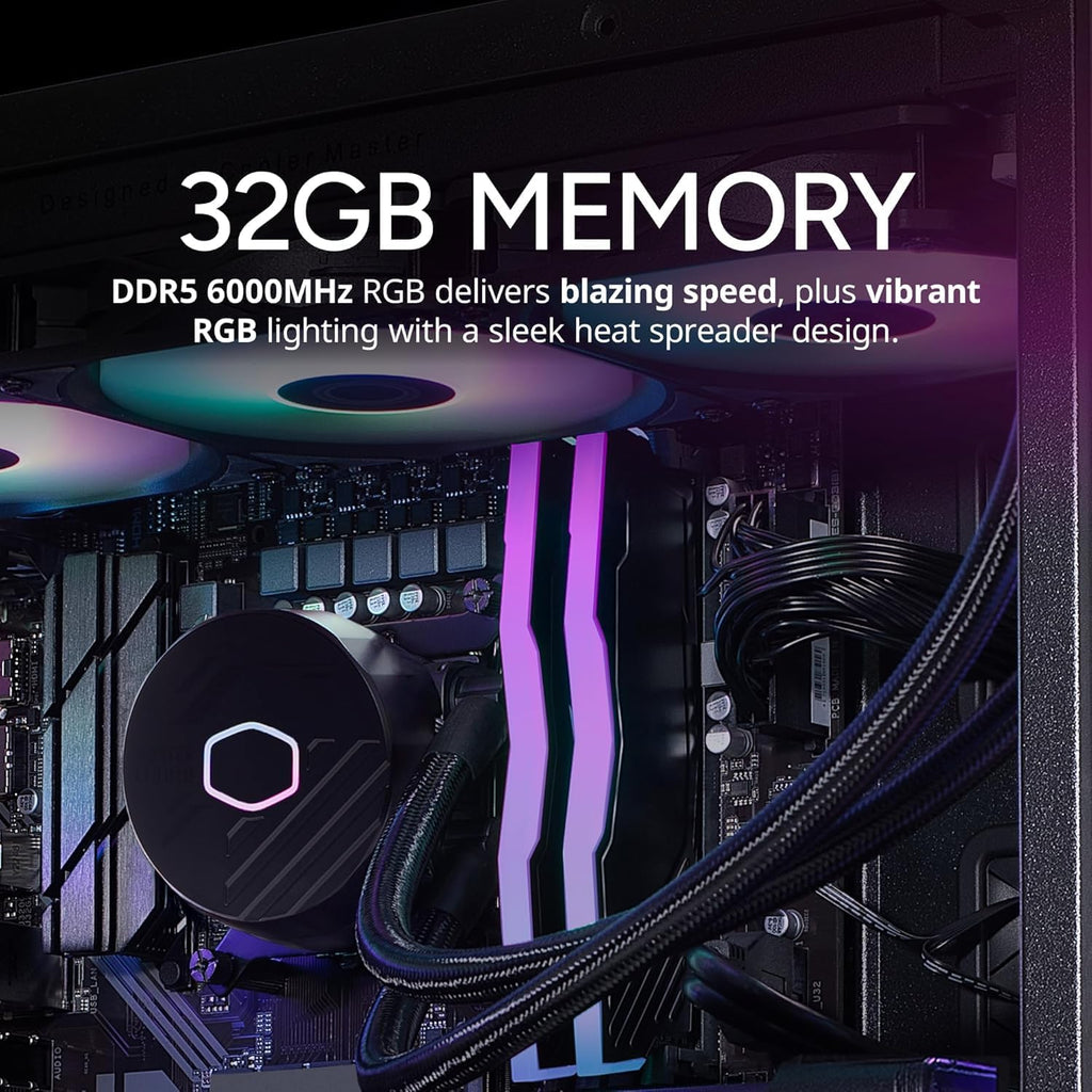 Cooler Master TD5 Pro Gaming PC – AMD RYZEN 7 9800X3D, NVIDIA GeForce RTX 5070 Ti 16GB, 32GB DDR5 6000MHz, 2TB Gen4 M.2, Windows 11, MWE Gold 850 V3 PSU, ATX Desktop PC