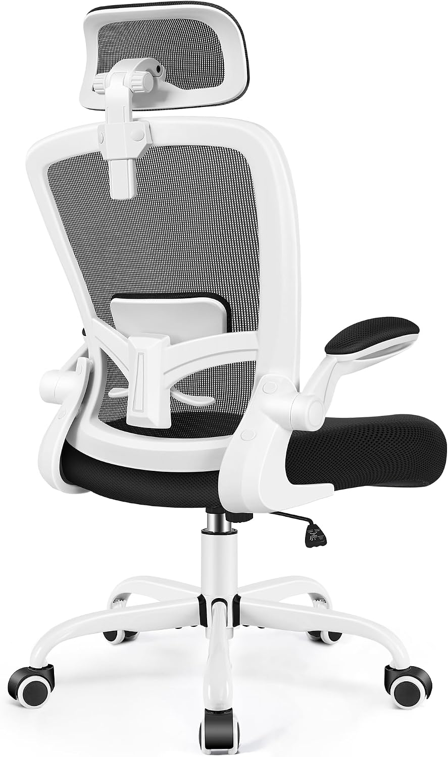 FelixKing Office Chair, Desk Chair with Adjustable Lumbar Support, Ergonomic Computer Chair with High Back and Armrest, Adjustable Height Gaming Chair Home Office Swivel Chair(White)