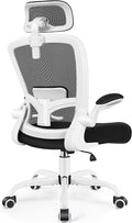 FelixKing Office Chair, Desk Chair with Adjustable Lumbar Support, Ergonomic Computer Chair with High Back and Armrest, Adjustable Height Gaming Chair Home Office Swivel Chair(White)
