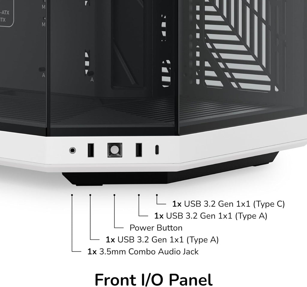 Hyte Y70 Upgraded Modern Aesthetic Dual Chamber Panoramic Tempered Glass Mid-Tower ATX Computer Gaming Case with PCIE 4.0 Riser Cable Included, White (CS-HYTE-Y70-BW)