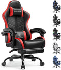 GTPLAYER Gaming Chair, Ergonomic Game Computer Chairs with Foot Rest for Adults, Adjustable PC Game Chair with Reclining Function and Comfortable Headrest for Home and Office Use (RED)