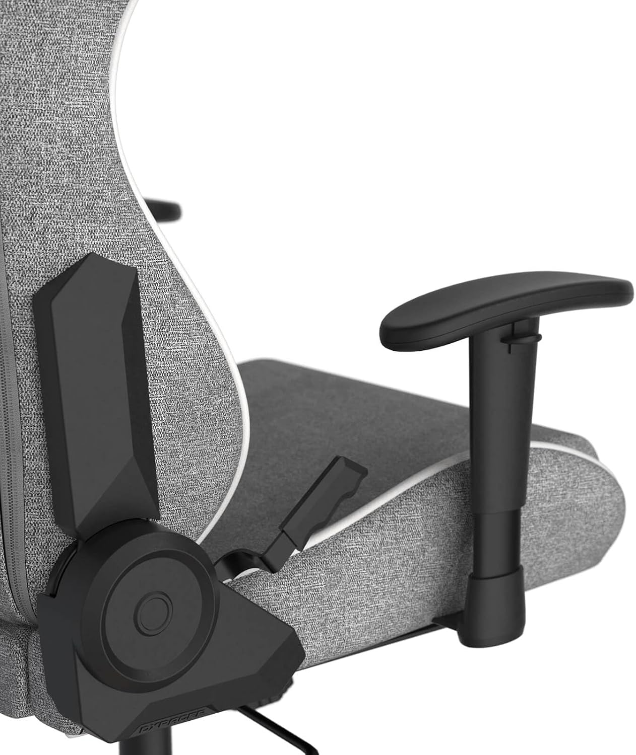 DXRacer Formula L Ergonomic Gaming Chair for Adults, Reclining Video Office Computer Gamer Chair with Lumbar Support and Headrest (Water-Resistant Fabric, Gray White)