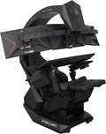 Imperatorworks EASECOMFY T2 Throne Computer Cockpit for 3 Monitors, Zero Gravity Chair Workstation,can Extend for 5 Monitors Support ultrawide 1 * 49' Option with Massage Function