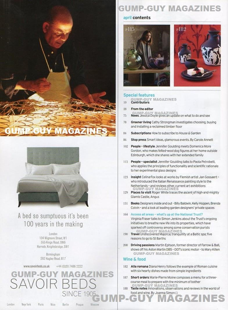 House & Garden (UK) Magazine (inspiring Homes, April 2011)
