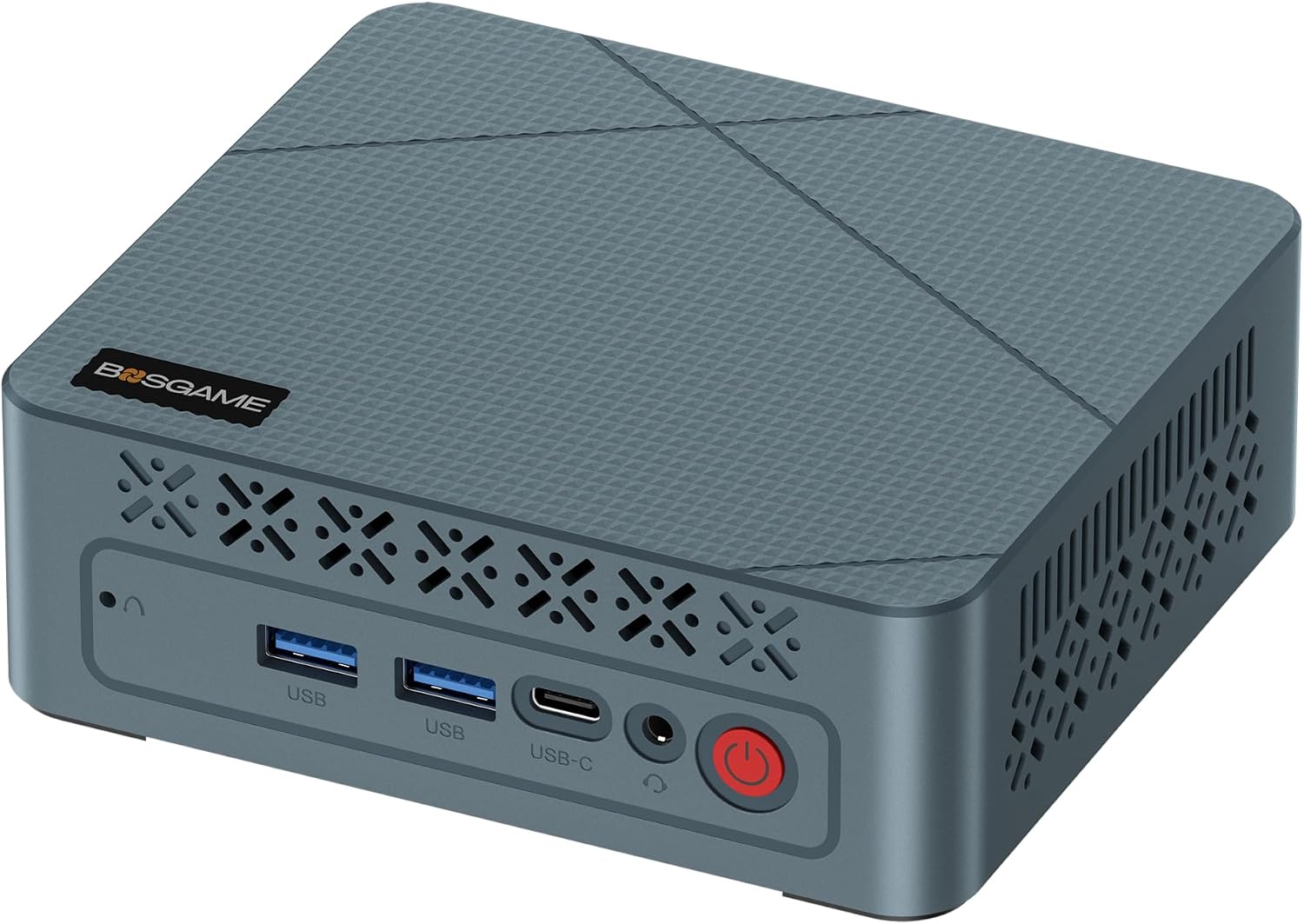 BOSGAME E2 Mini PC, AMD Ryzen 5 3500H (up to 3.7GHz), 16GB DDR4 RAM 512GB NVMe SSD, Desktop Computer 4K Triple Display via Dual HDMI & USB-C, WiFi 5, BT 5.0, Small Form Factor Business Office PC