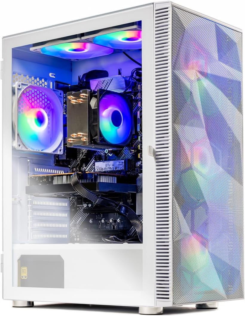 Skytech Gaming Storm Gaming PC, AMD Ryzen 5 5500 3.6GHz, AMD RX 6500XT 8GB, 1TB NVMe SSD, 32GB DDR4 RAM 3200, 650W Gold PSU, Wi-Fi, Win 11, Desktop