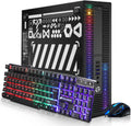 HP RGB Gaming Desktop Computer, Intel Quad Core I5-6500 up to 3.6G, Radeon RX 550 4G, 16GB DDR4, 1TB SSD, RGB Keyboard & Mouse, 600M WiFi & BT 5.0, Windows 11 (Renewed)