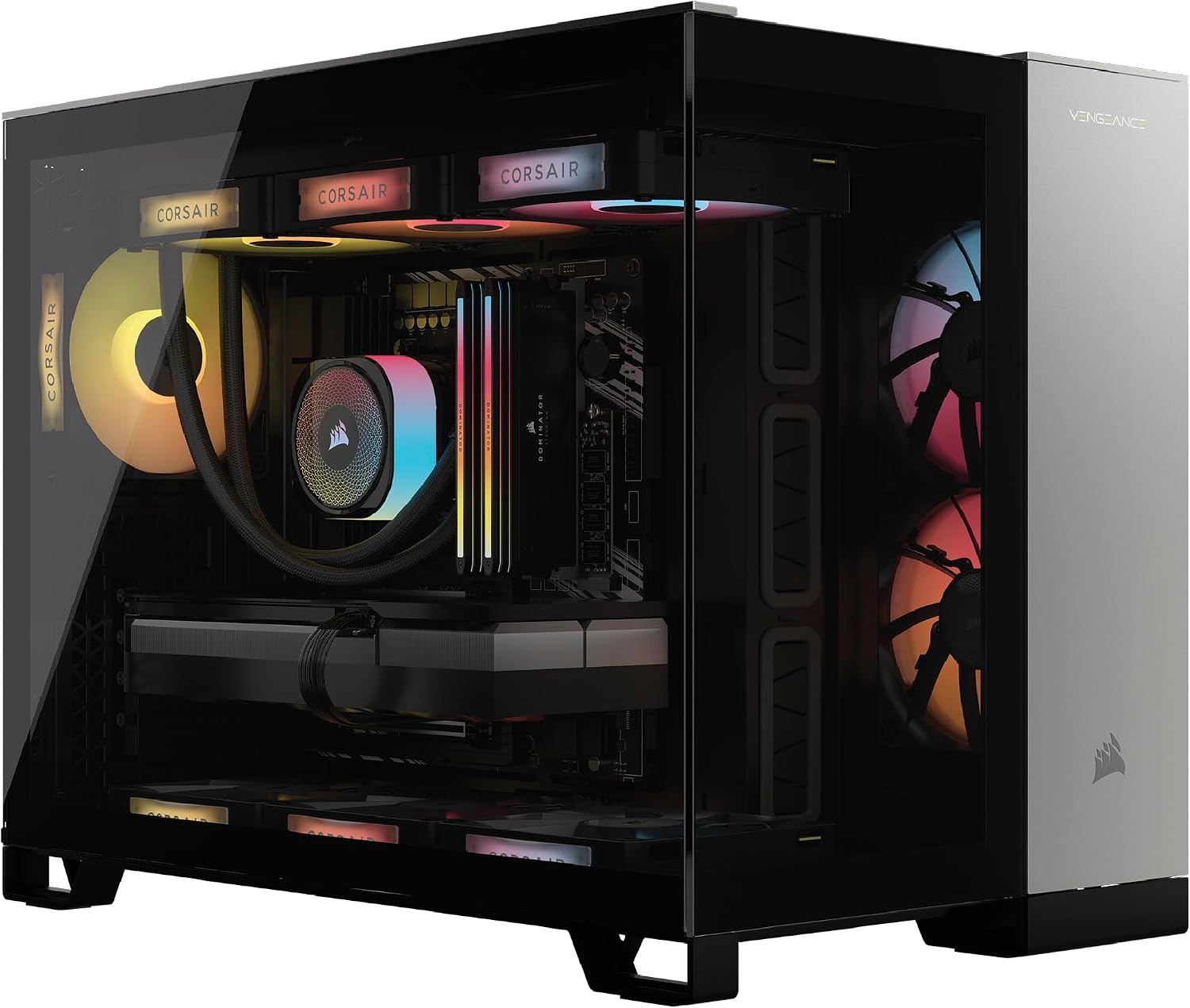 Corsair Vengeance i5100 Gaming PC – Liquid Cooled Intel Core i9-14900KF CPU – NVIDIA GeForce RTX 5080 GPU – 32GB Dominator Titanium RGB DDR5 Memory – 2TB M.2 SSD – Black