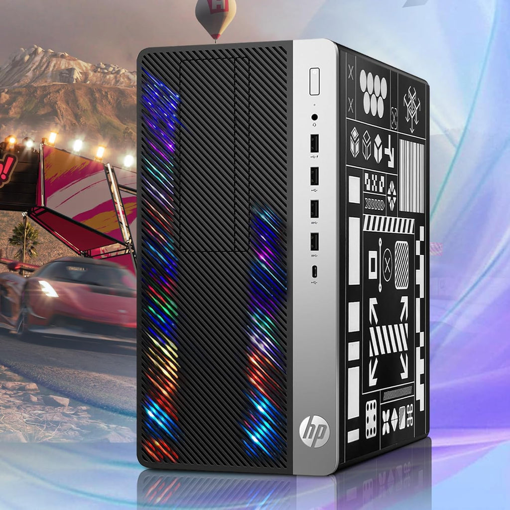 HP RGB Gaming Desktop Computer, Intel Quad Core I5-6500 up to 3.6GHz, GeForce GT 1030 2G, 32GB DDR4, 1T SSD + 3T HDD, RGB Keyboard & Mouse, 600M WiFi & Bluetooth, Windows 11 (Renewed)