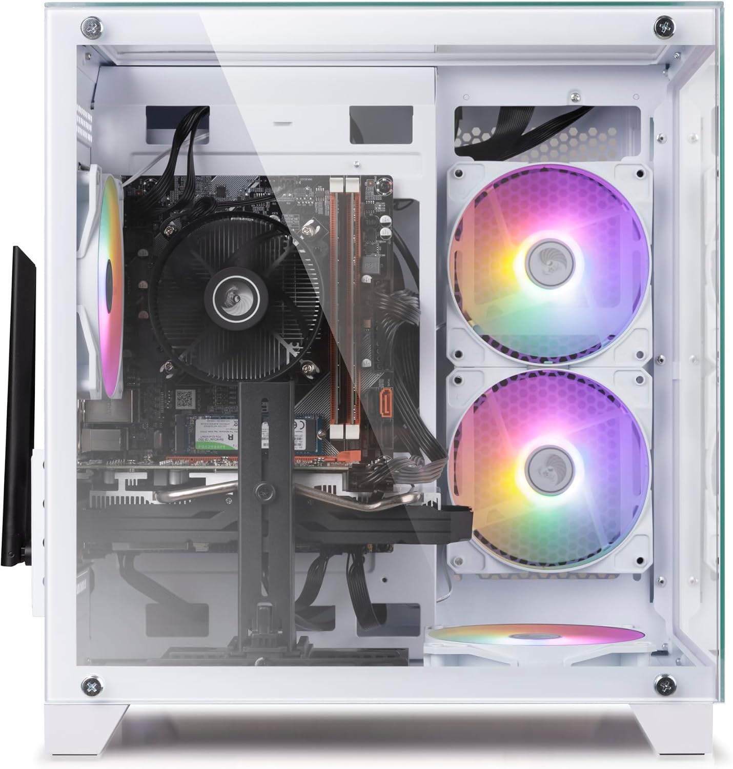 Prebuilt Gaming PC Desktop Computer,Intel Core i7 Desktop,Operating at A Frequency of 3.4-3.9 GHz,RX590 Graphics Card with 8GB GDDR5 Video Memory,16GB RAM, 512GB SSD,WiFi 5.0,RGB Fan x4