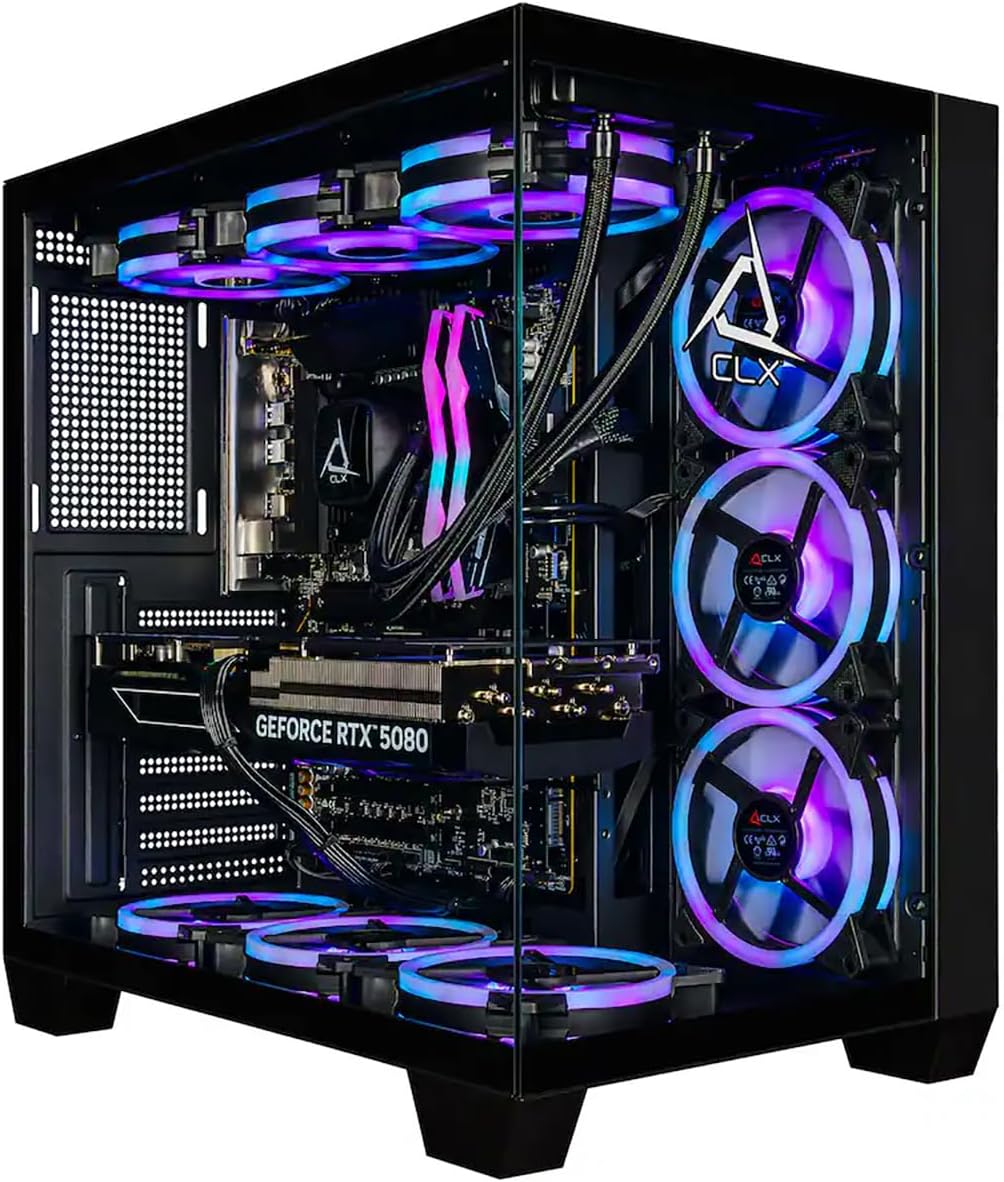 CLX Set Gaming PC - Intel Core Ultra 9 285K 3.7GHz, GeForce RTX 5080, 2TB NVMe M.2 SSD, 32GB DDR5 RGB Memory, 360mm AIO, WiFi, Windows 11 Home, AI Ready
