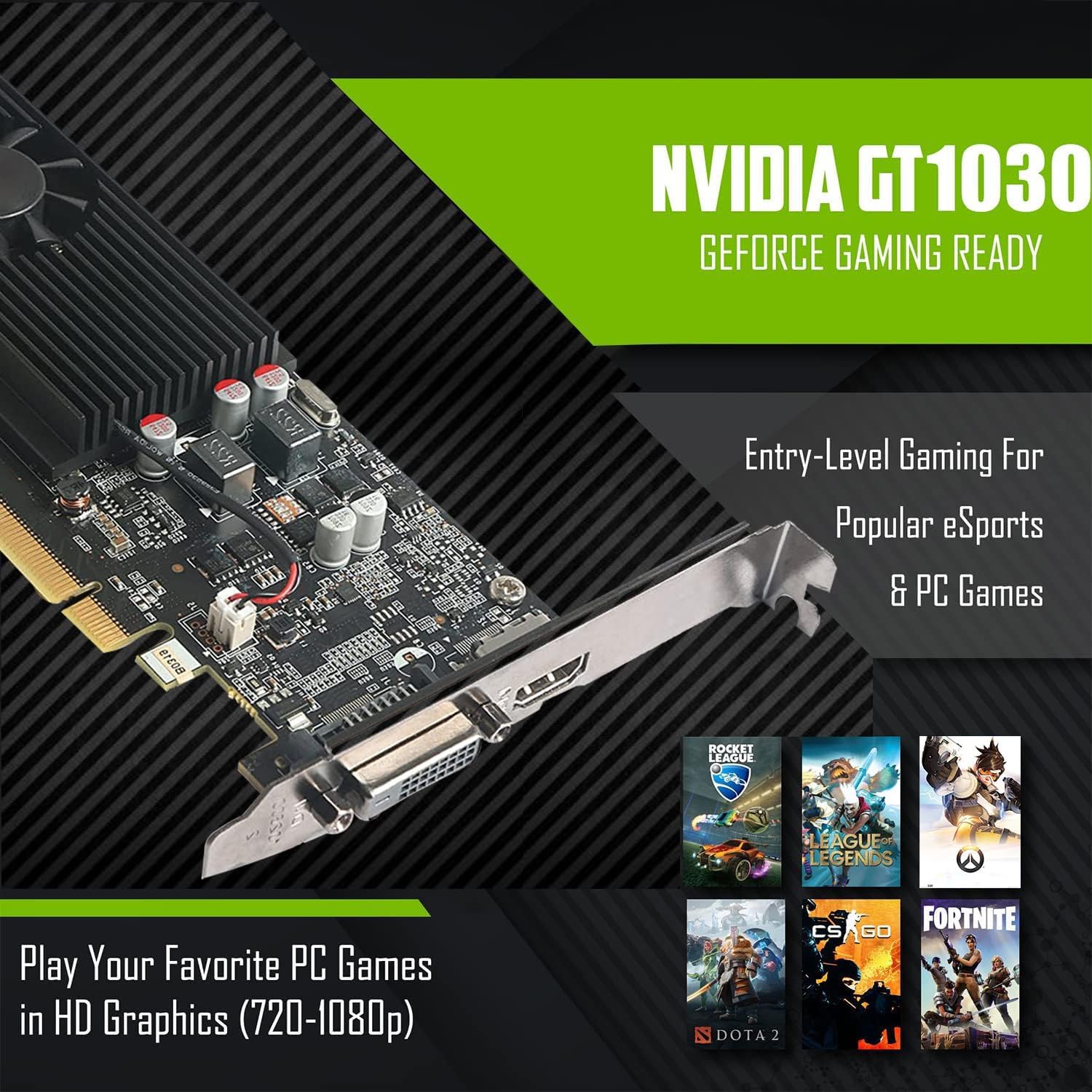 HP Full Dark Gaming PC Desktop Computer – AMD Pro A10-9700,GT 1030 Graphics,16GB RAM,1TB SSD,RGB Keyboard with AI Copilot,Mouse,WiFi,RGB Headphone,Windows 11(Renewed)