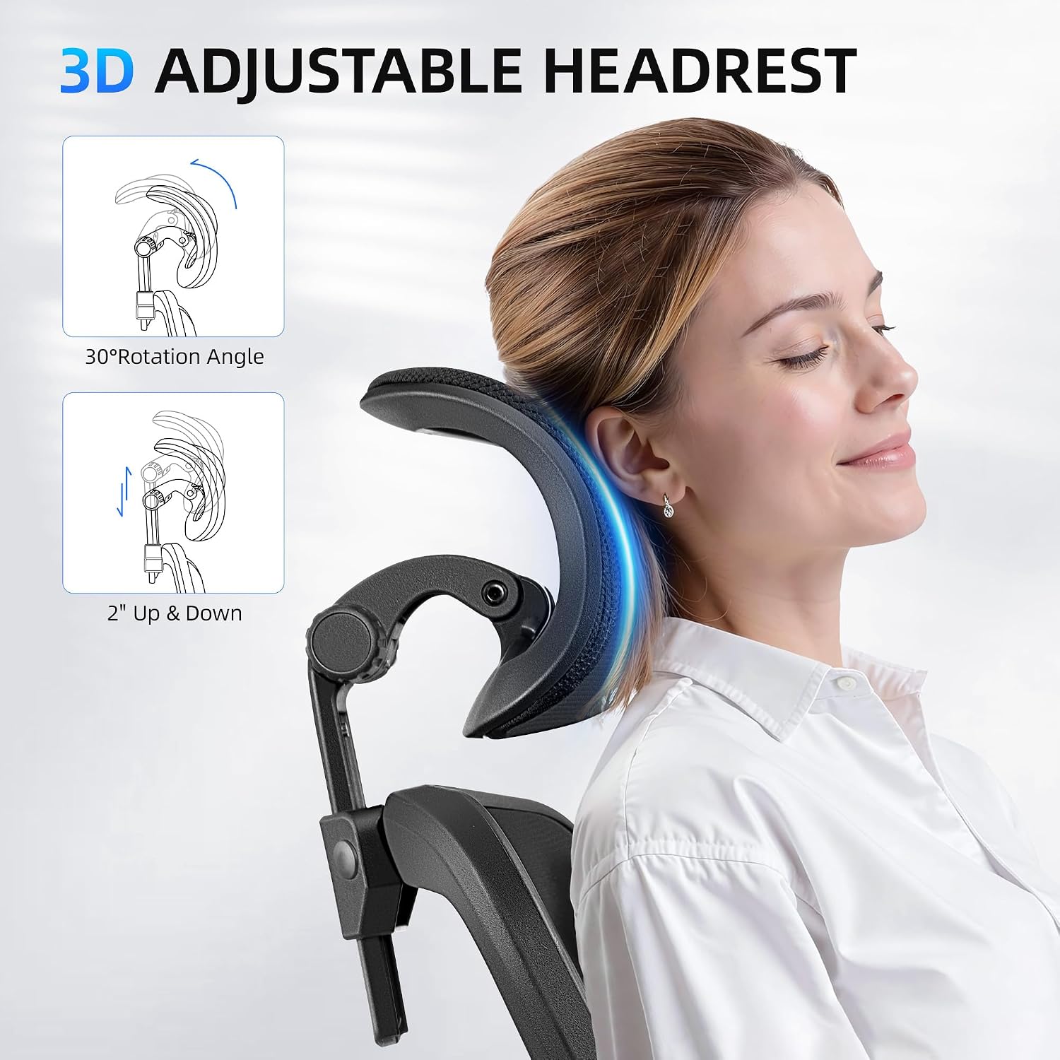 FelixKing Office Chair, Desk Chair with Adjustable Lumbar Support, Ergonomic Computer Chair with High Back and Armrest, Adjustable Height Gaming Chair Home Office Swivel Chair, Pack of 2, Black